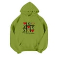 thumbnail image 4 of Jinhomg Lightweight Athletic Sweatshirts for Women Trendy Long Sleeve Cute Heart Graphic Tops Fall Casual Cozy Drawstring Hoodies with Pocket Prime 90 off Clearance Sale Green L, 4 of 5