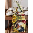 thumbnail image 4 of Vintage Rooster Table Runner 48 Inches, Sunflower Plaid Farmhouse Animals Bed Runner Dresser Scarves Tabletop for Indoor Outdoor Parties/Ceremony/Banquet, 13" x 48", 4 of 8