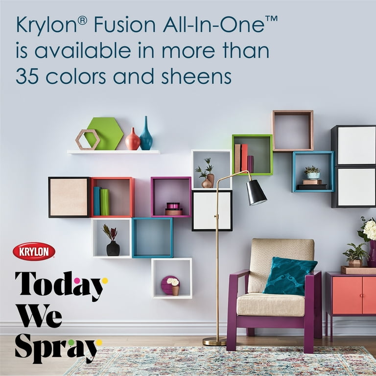 Krylon K02771007 Fusion All-In-One Spray Paint for Indoor/Outdoor