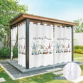thumbnail image 6 of Outdoor Curtains for Patio Waterproof, Happy Easter Outdoor Privacy Panels Grommet, Cute Gnomes Eggs Spring Daisy Flowers Plants Blackout Outside Curtains for Porch/Cabana 54"x84", 1 Panel, 6 of 8