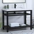thumbnail image 2 of 42 inch Single Bathroom Metal Vanity in Black, 2 of 14