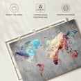 thumbnail image 6 of Elephant Stock Artistic Touch World Map Wall Art - Horizontal Canvas Wall Art - Living Room Wall Decor - Map Canvas - Blue And Gray Decor - 39" x 26", 6 of 8
