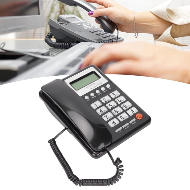 Corded Landline Telephone, Hotel Corded Telephone, Office Landline Telephone With Caller ID Display, Number Storage And Display, Function, For Office, Hotel, Home