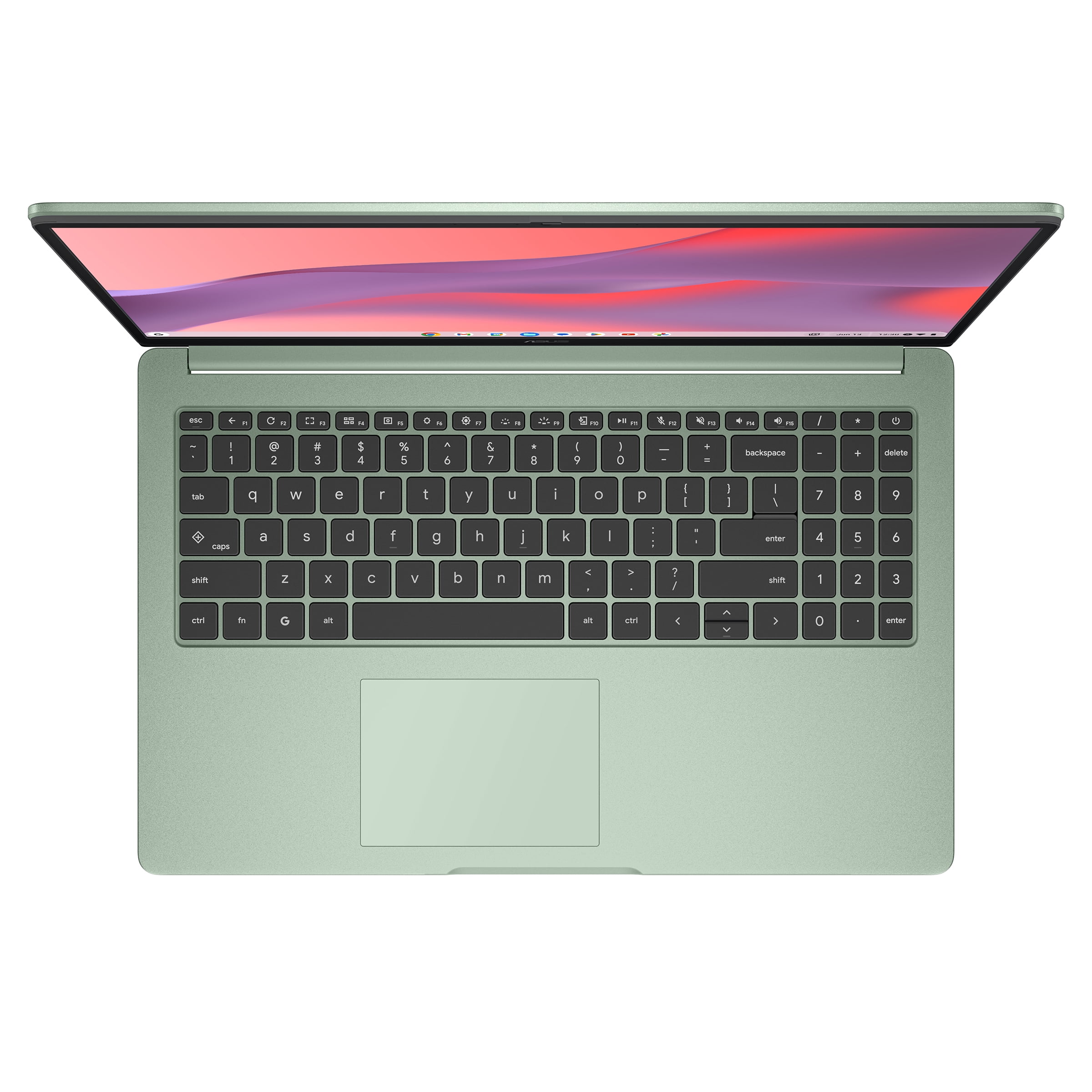ASUS CX15 15.6 inch FHD IPS Chromebook Laptop Intel Celeron N4500 4GB RAM 128GB eMMC Misty Green