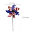 thumbnail image 2 of Darzheoy 4th of July Pinwheels Patriotic American Flag Pinwheels Red Blue White Stars Stripes Wind Spinner for Outside Independence Day Memorial Day Decorations, 2 of 6