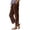 a-Coffee, variant on Petite Linen Pants for Women Plus Size Summer Lightweight Wide Leg Cropped Linen Pants Beach Vacation Trousers with Pockets