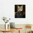 thumbnail image 2 of Nawypu Canvas Prints Wall Art Cat American Shorthair Loyal Pet Portrait Art Painting Animal Prints Home Decor Vintage Cat Portrait Canvas Art Gift for Cat Lovers Major-General, 2 of 4