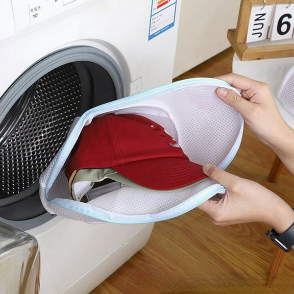 Simple Hat Wash Protector Baseball Cap Cleaner Laundry Bag Wash Hat Bag Washing Machine mj1188