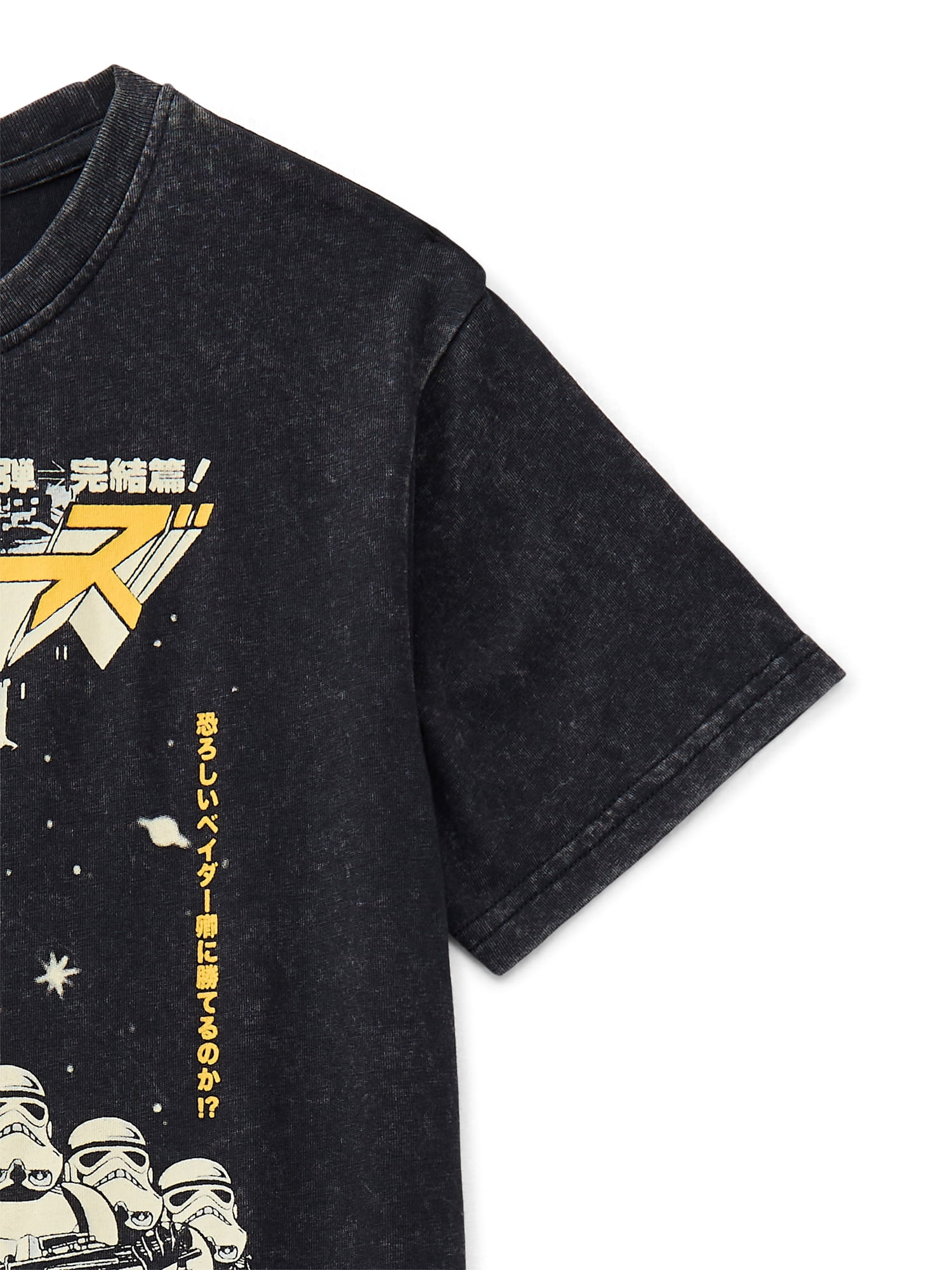 Star Wars Boys Mineral Washed Graphic Tee with Short Sleeves, Sizes 4-18
