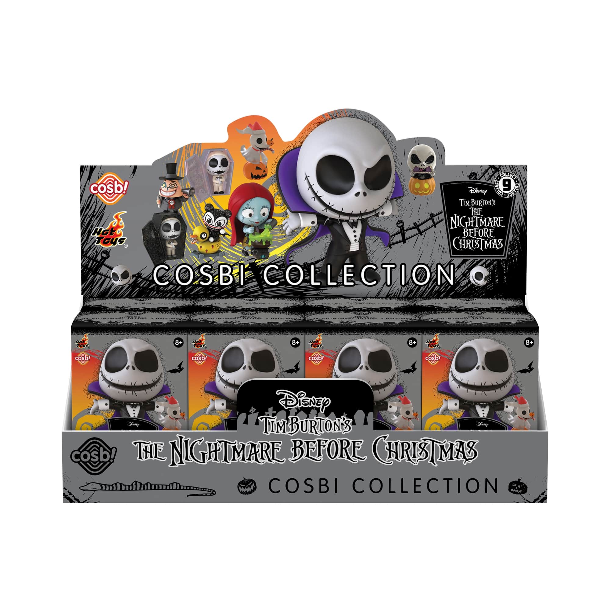 The Nightmare Before Christmas Cosbi Bobble Head Series 2 Blind Box Case of 8