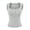 Grey, variant on Women‘s Ribbed Square Neck Tank Top Wide Strap Sleeveless Cotton Basic Camisole Red S