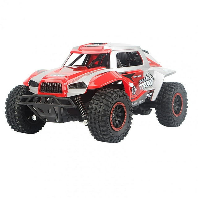 EQWLJWE Off-Road Remote Control Truck, 4WD 2.4GHz Electric High-Speed Rc Racing Car Toy, Fast Rock Climbing Crawler Vehicle, Xmas Gift