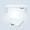 thumbnail image 2 of Garvee 4' Folding Table, Adjustable Height Plastic Table, Lightweight Camping Foldable Table for Dining, BBQs, Picnic, Party, White, 2 of 9