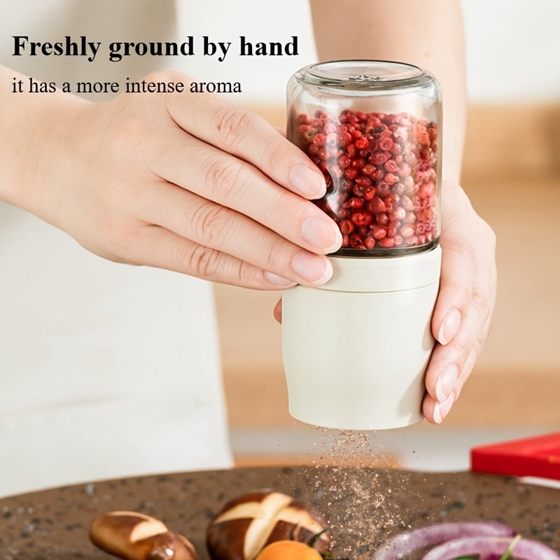 Portable Hand Grinder for Sea Salt, Pepper, and Other Spices | Adjustable Grinding Fineness, Material, Ideal for Home Kitchen and Outdoor Use