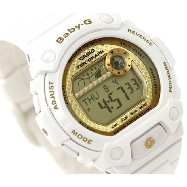 Casio Women's BLX100-7B Baby-G Shock Resistant Glide White Multi-Function  Watch