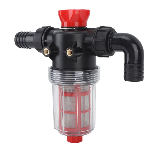 Double Layer Filtration, High Inline Strainer, Garden Lawn Pump Filter with Sewage Outlet