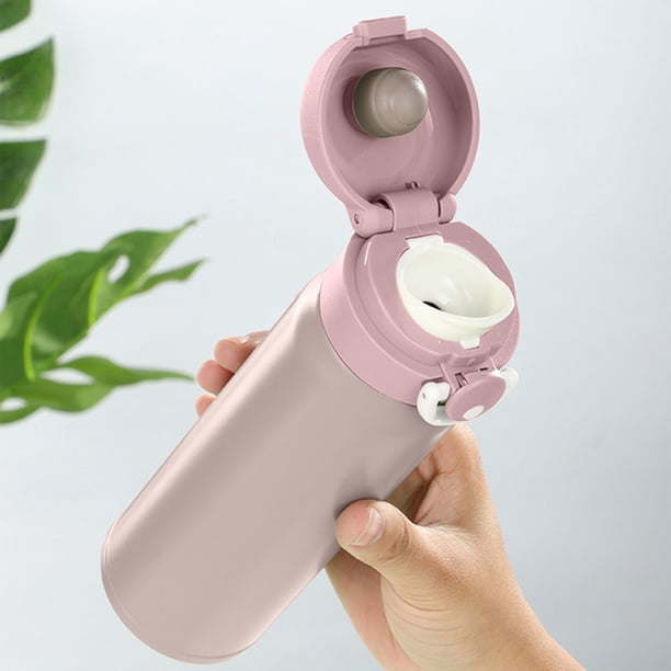 Botella de agua aislante de acero inoxidable de 18oz taza de viaje a prueba de fugas con tapa fácil de limpiar para senderismo, gimnasio, oficina, bebidas calientes o frías