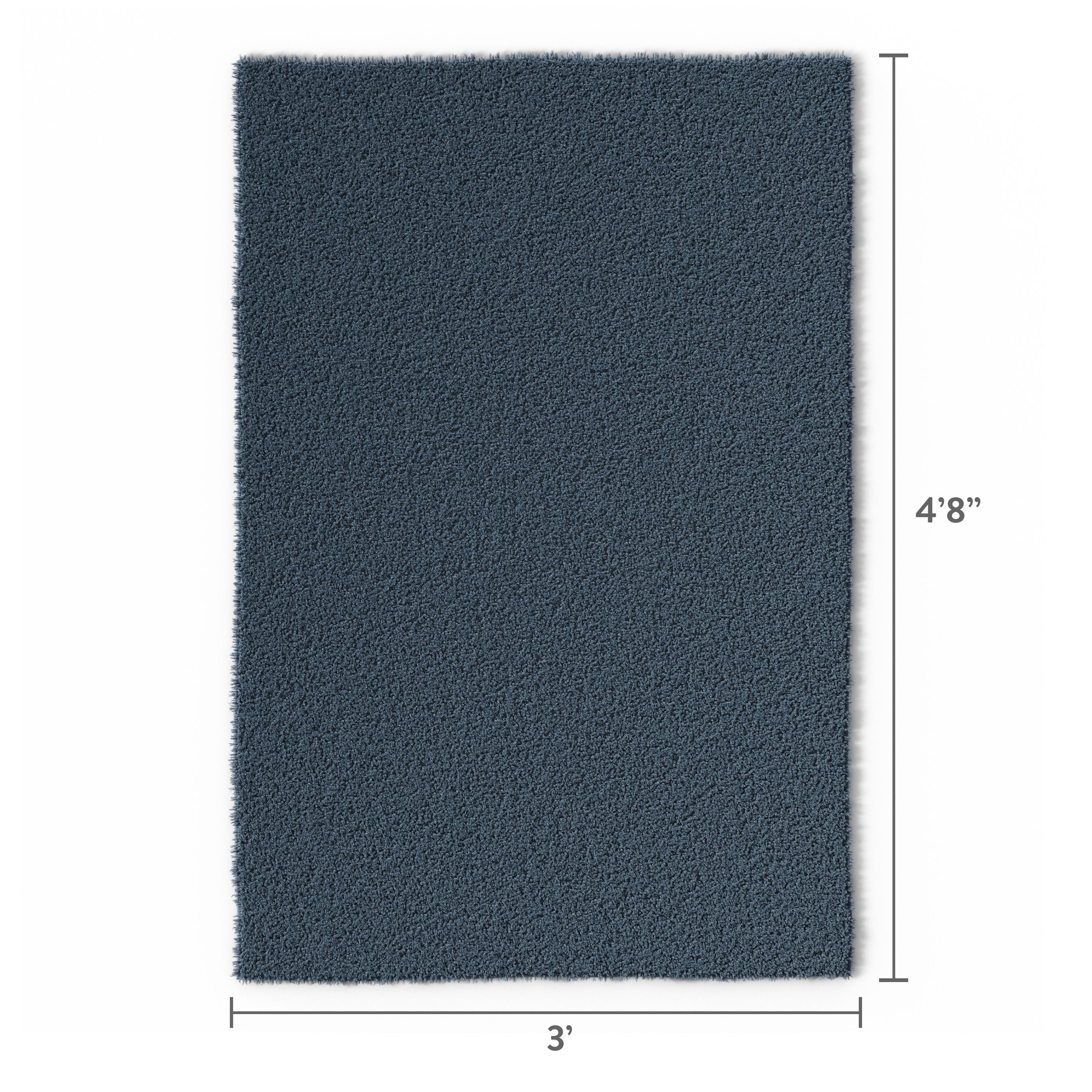 Mainstays Kids Blue Shag Indoor Area Rug, 3 ft x 4 ft 8 in