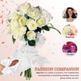 thumbnail image 3 of DEEPCRAFF 1Pair Soft Satin Wedding Gloves for Bride Wrist Length Formal Party Accessory, 3 of 7