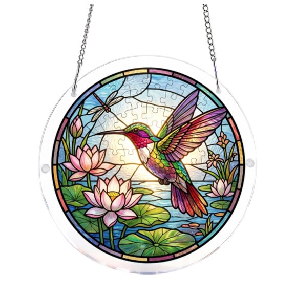 NKOOGH Acrylic Puzzle Window Hanging Suncatcher Garden Home Decor