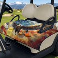 thumbnail image 2 of Uorisanigo American Flag Golf Cart Seat Covers, Bald Eagle Golf Cart Seat Towel Blanket with Storage Pockets Keeps Seats Comfortable and Clean, Fits for EZGO, Club Car, Yamaha and More, 2 of 7