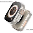 thumbnail image 2 of 2 Pack Hard PC Case with Tempered Glass Screen Protector Compatible with Apple Watch Ultra 3 (2025) / 2 / Ultra 49mm, Scratch Resistant Full Coverage Cover for iWatch, Clear, 2 of 6