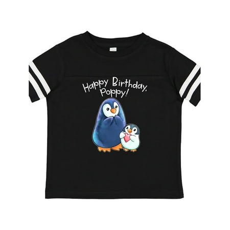 

Inktastic Happy Birthday Poppy!- Cute Penguins Gift Toddler Boy or Toddler Girl T-Shirt