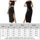 thumbnail image 2 of Vestir Falda informal Cuello redondo Abertura Sin mangas Fruncido Vestido de mujer Sólido (Negro M) Cgtredaw para Mujer Negro T M, 2 of 7