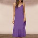 thumbnail image 2 of Vestido Largo de Hombro sin Mangas Cómodo sin Mangas Vestido Sólido de Cuello Redondo para Verano Y Primavera Vestido Casual Pantalones para Mujeres, 2 of 8