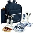 thumbnail image 2 of 4 Person Picnic Backpack - Navy/Chevron, 2 of 2