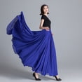 thumbnail image 6 of Elegant Double Layers Ballet Lyricals Dance Skirt for Women Big Swing Performances Long Skirt with Elastic Waist Lining, 6 of 9