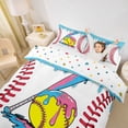 thumbnail image 2 of Erosebridal Colorful Ice Cream Drip Duvet Cover Set, Kids Baseball Sport Bedding Full, Colorful Polka Dots Reversible, 1 Duvet Cover and 2 Pillowcases (No Comforter), 2 of 5