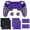 Purple & Green, variant on PlayVital Design for ps5 Controller Silicone Case Cover Skin, with 2 Thumb Grips and 6 Sticker, Cyber Spider Design, Fits for Charging Dock, Black & Purple