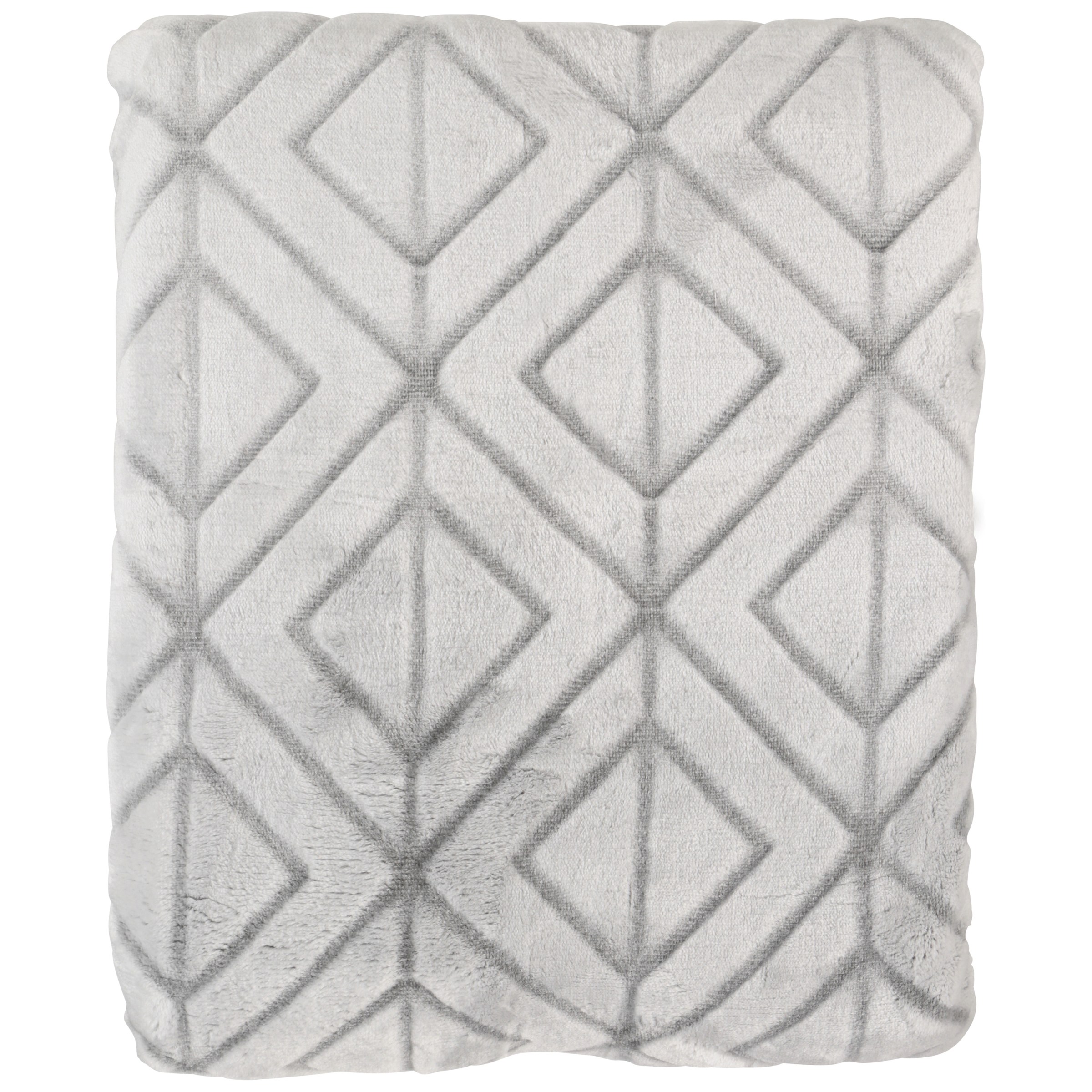 Better Homes & Gardens Luxury Modern Silver Diamond Velvet Plush Bed Blanket, Full/Queen, Textured - image 3 of 4