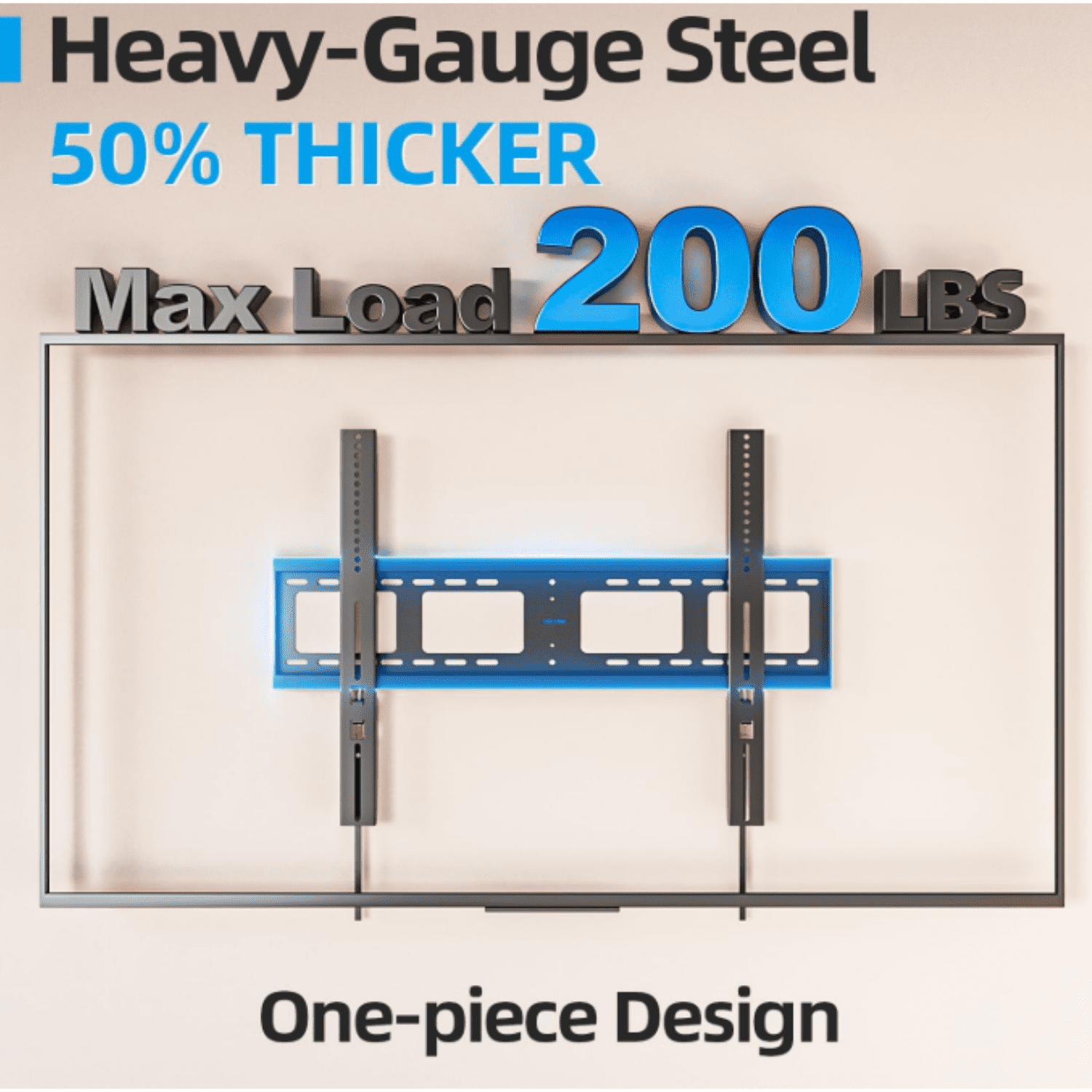 Heavy Duty TV Wall Mount for 55-100 inch Large TVs up to 200 LBS & 800x600 mm Vesa, Ultra Slim Fixed TV Mount, Low-Profile TVS Bracket, 16" 24" 32" Wood Stud, Fit Most 65+ 75+ 85 86 90 98 100 TVs