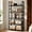 Black, variant on Kelno 62"x 24" Freestanding Bookshelf 5 Tier Bookcase Open Display Storage Shelf with Metal Frame, Oak