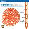 thumbnail image 3 of US Weight Chainboss 2" x 10' Orange Plastic Safety Chain with SunShield UV Resistant Technology, 3 of 8
