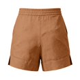 thumbnail image 5 of Shorts for Women High Waisted Only Moment Lounge Sweat Shorts Cotton and Linen Summer Workout Casual Lounge Shorts Orange,2XL, 5 of 5