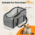 thumbnail image 2 of Pet Booster Seat For Cars, Dog Car Carrier With Safety Harness, Portable Travel Vehicle Pet Bed for Small Dogs, Cats Easy-Clean & Sturdy Construction, Gray, 2 of 9