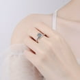 thumbnail image 2 of Anillo de copo de nieve con botón de plata 925, anillo de diamantes de Mosan de estilo retro artístico a la moda y sencillo, 2 of 5