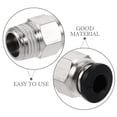 thumbnail image 4 of KAKOWELY 10pcs Pneumatic Tube Connectors Straight Push-To-Connect Fittings Thread Quick Connect Fittings For 3d Printers0.71"X0.39"X0.39", 4 of 5