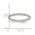 thumbnail image 4 of 14k White Gold Polished Size 6.5 U-Shared Prong 1 carat Diamond Complete Eternity Band, 4 of 5