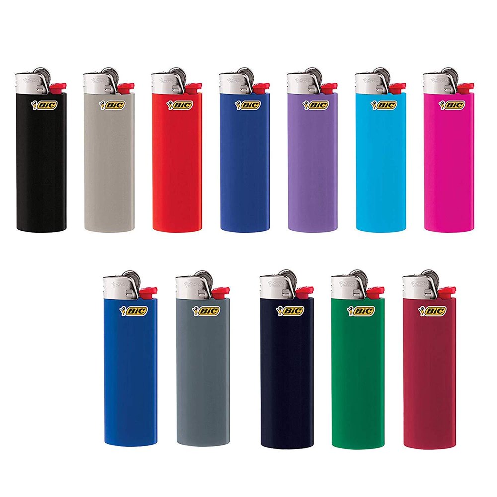 Bic Lighter Classic, Full Size, Assorted Colors, 24 Piece