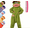 Green, variant on Big Mouth Monster Onesie Pajamas, Unisex Adult Silly Pajamas Plush One Piece Cosplay Suit Loungewear