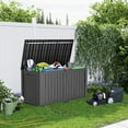 thumbnail image 7 of IMIKEYA Outdoor Weatherproof Storage Box Light Brown for Deck Patio and Garden Use, 7 of 7