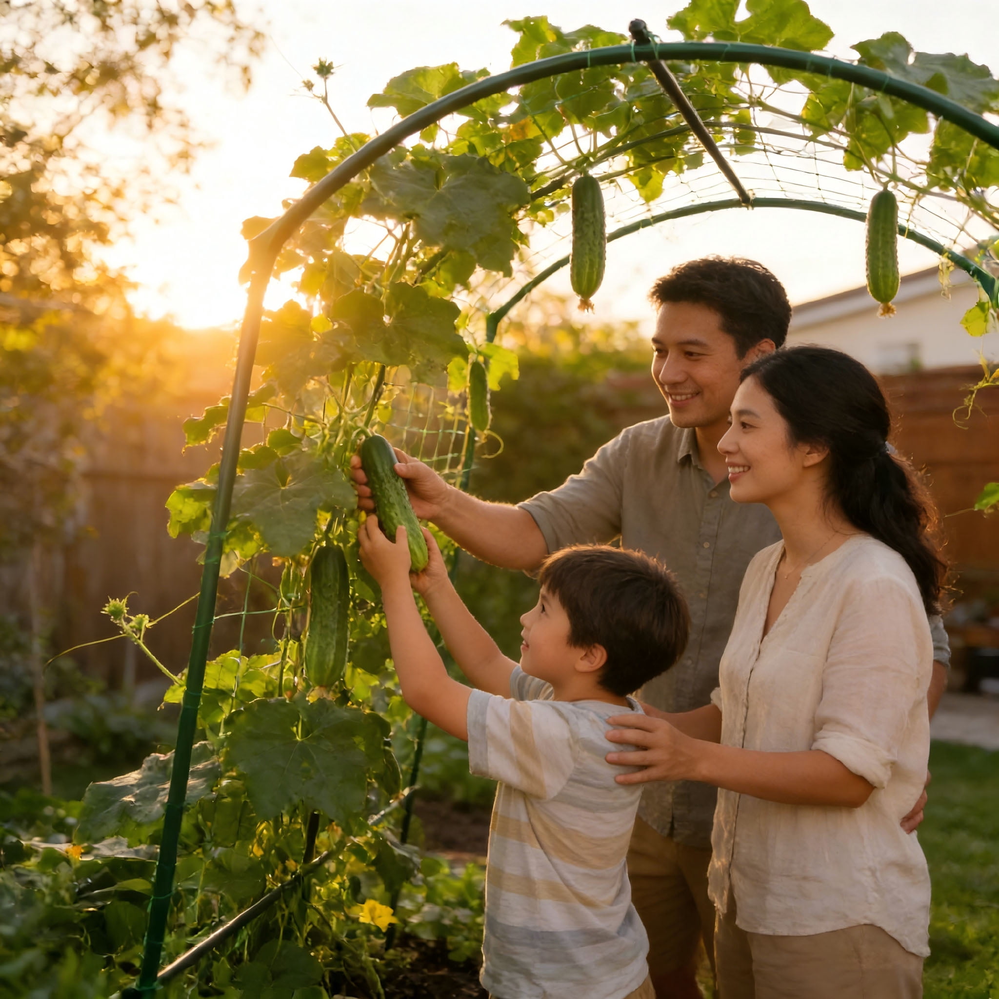 CQSXDA Adjustable Cucumber Trellis With Antique Green Metal Frame 80 Inches 40-60 Inches Wide  High U-Shape Support For Vegetable Climbing Plants Support