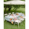 thumbnail image 3 of Easter Bunny Outdoor Tablecloth - 54x80 Inch Rectangle Dining Table Cover, Easter Eggs Spring Farmhouse Wood Grain Teal Blue Waterproof Outdoor Table Cloth with Umbrella Hole & Zipper for Patio, 3 of 7