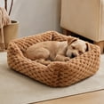 thumbnail image 6 of Sahpxhe Calming Dog Bed, Rectangle Deep Sleep Plush Bolster Pet Bed With Bubble Textured Surface For Small Medium Dogs, 6 of 7