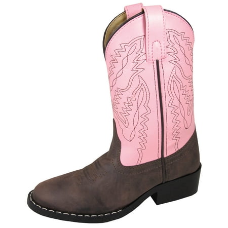 Smoky Mountain 1574Y-5.5R Kid's Monterey Brown/Pink Cowboy Boot ...