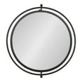 thumbnail image 3 of Kate and Laurel Baron Pivot Mirror, Black 21" Diameter, 3 of 8